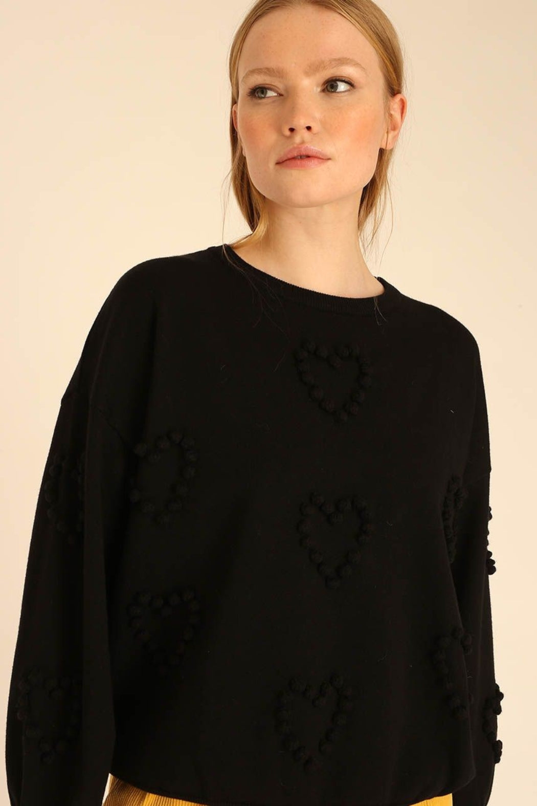 Heart on sale pom sweater