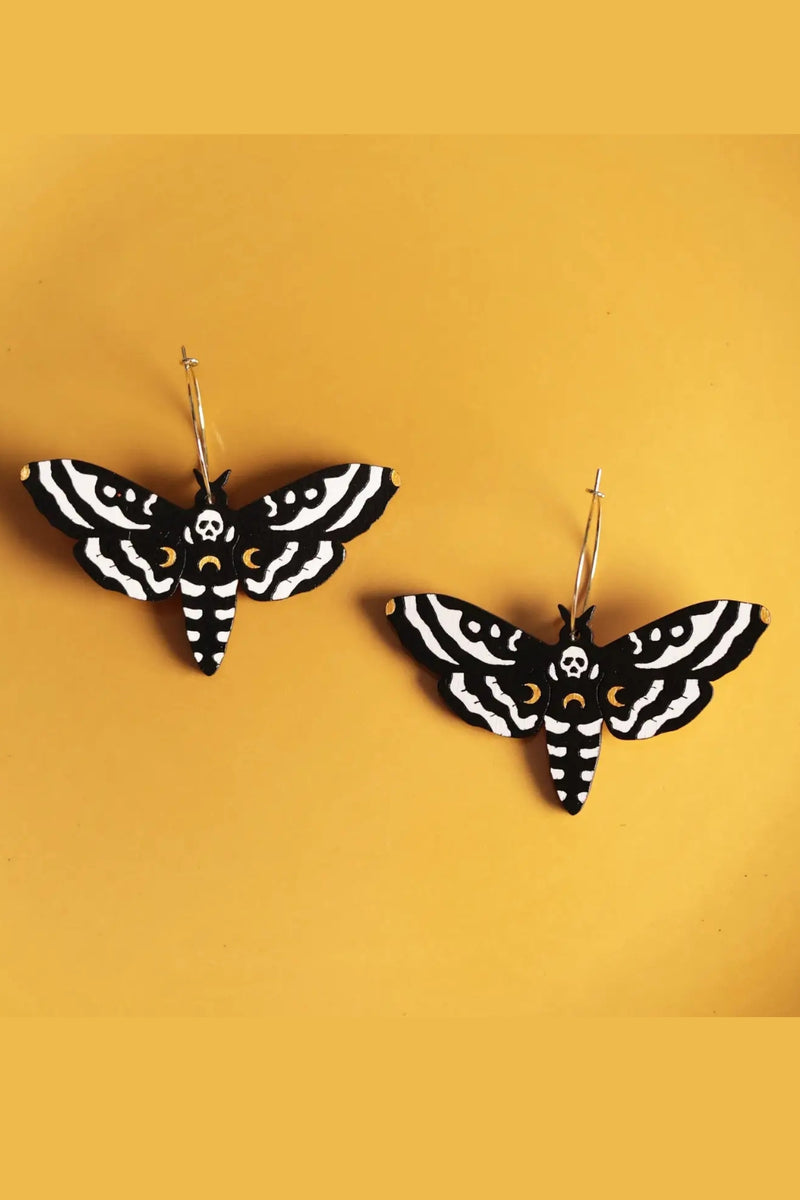 Death Moth Earrings