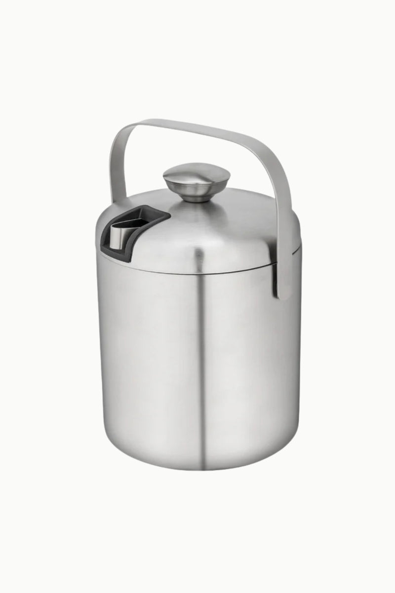 Stainless Steel Ice Bucket w/ Tongs