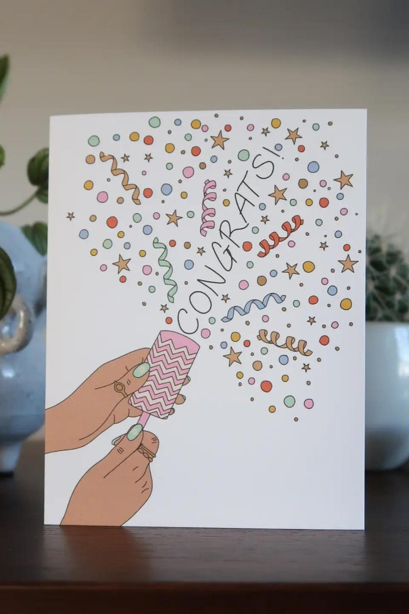 Illustrating Amy Greeting Cards Congrats Confetti