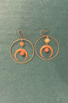 Brass Sand Sunstone Celestial Hoops