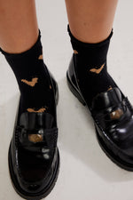 Free People Cupids Bow Socks - Black