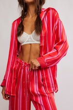 Free People Dreamy Days Pajama Set Berry Combo