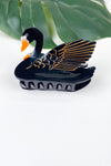 Acetate  Swan Hair Claw Clip - Black