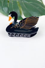 Acetate  Swan Hair Claw Clip - Black