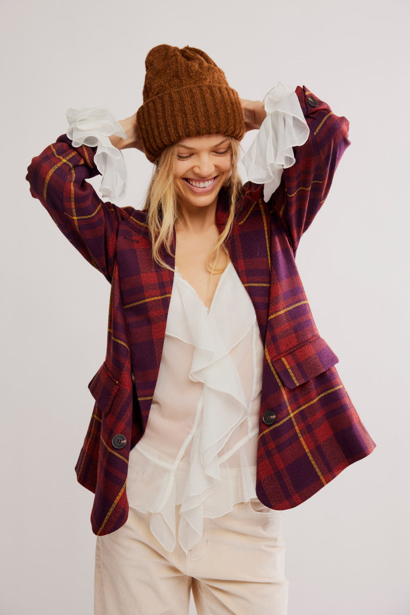 Free People Coast Line Beanie - Coffee