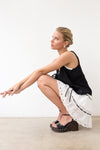 Flynn Embroidered Vest - Black