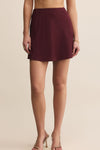 Z Supply Chablis Mini Skirt - Merlot