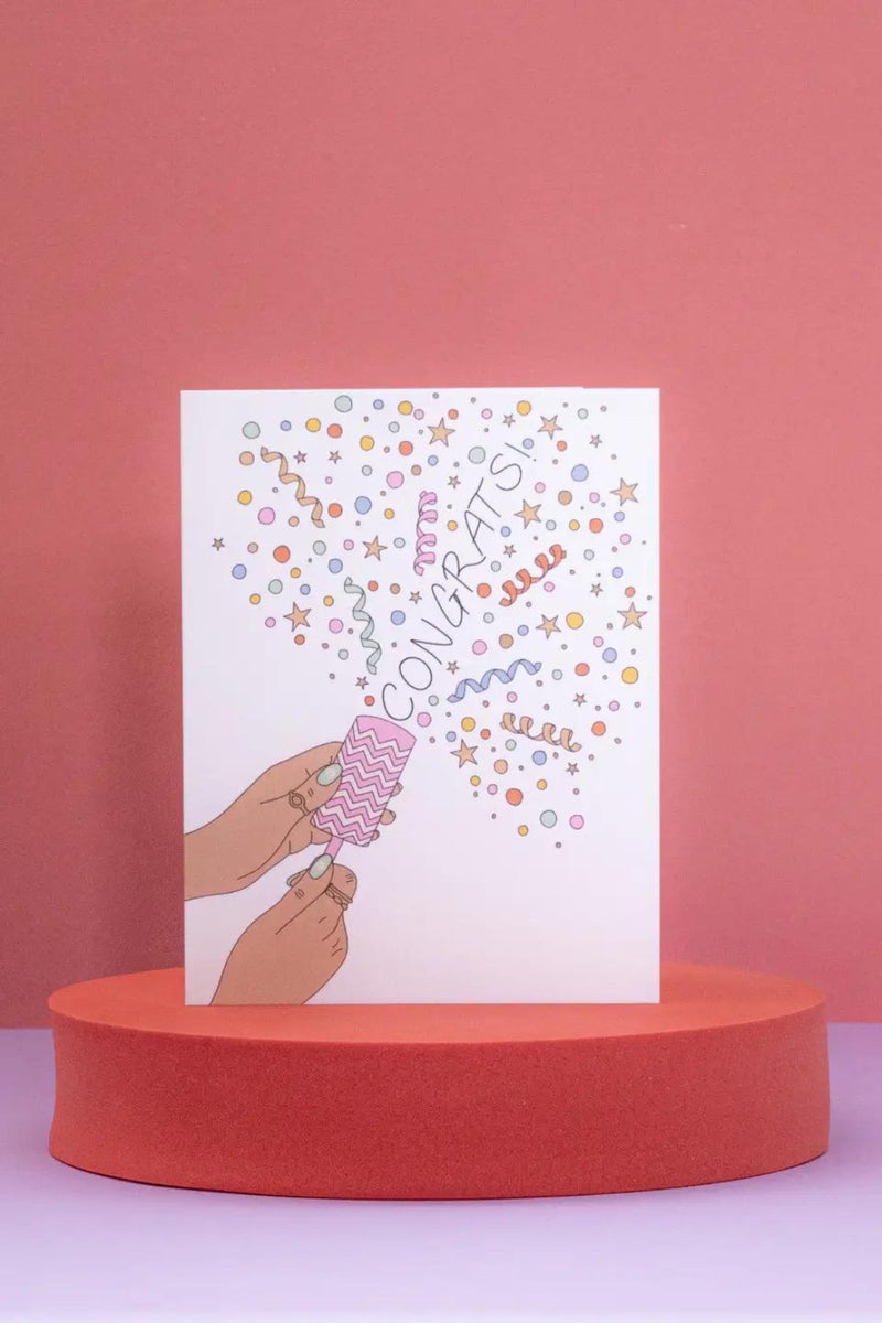 Illustrating Amy Greeting Cards Congrats Confetti