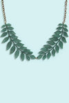 Leafy Collar Necklace - Verdigris
