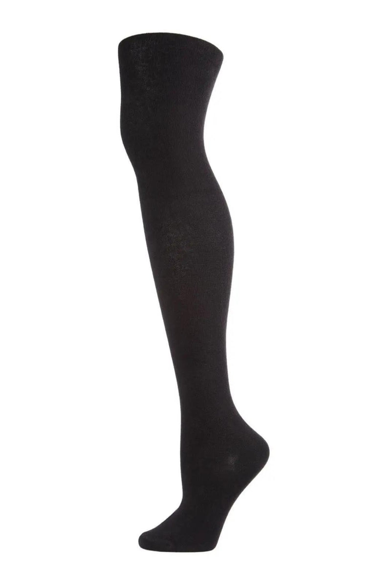 MeMoi Organic Cotton Flat Knit Tights - Black