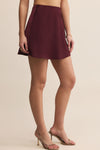 Z Supply Chablis Mini Skirt - Merlot