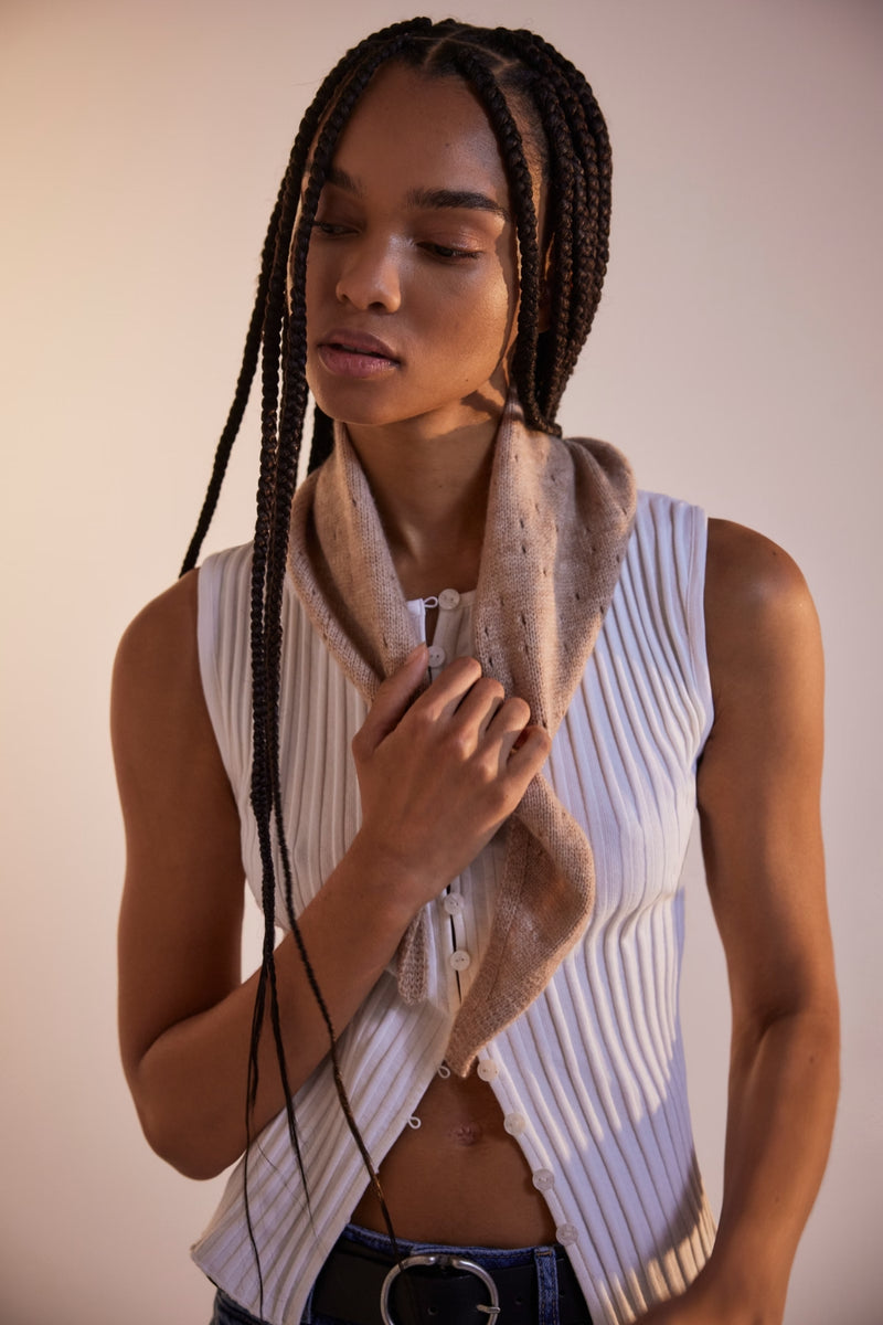 Free People Essential Triangle Scarf - Taupe