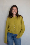 Piper Button Up Cardigan Dijon Yellow