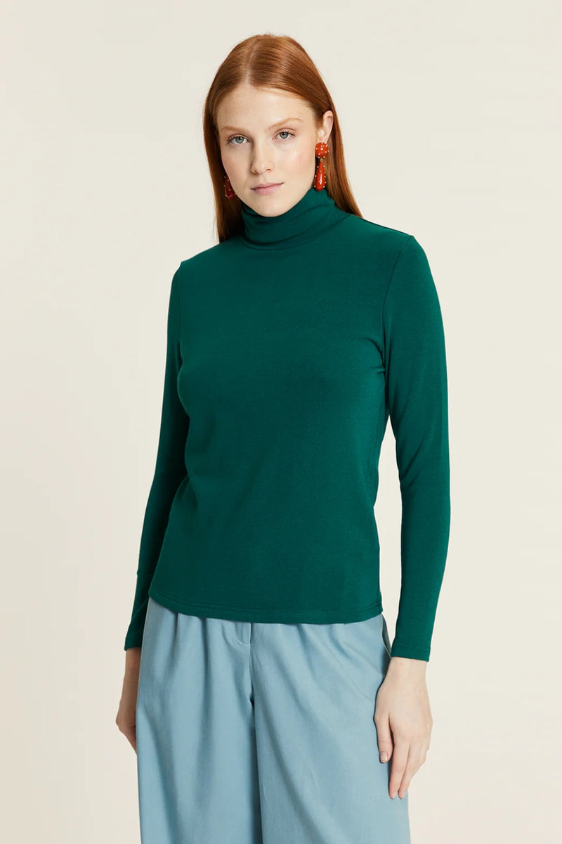 Pepaloves Turtleneck Knit Top - Verde
