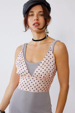 Polka Dot Satin Tank