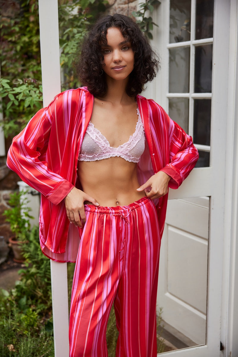 Free People Dreamy Days Pajama Set Berry Combo