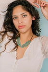 Leafy Collar Necklace - Verdigris