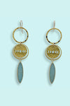 Moon Phase Amazonite Marquis Earrings