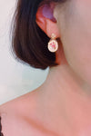 Victorian Rose Charm Drop Earrings