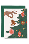 Illustrating Amy Greeting Cards - Happy Holidays Tree Decorating Card