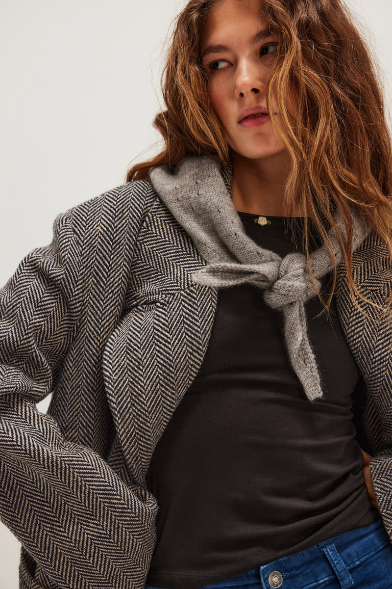 Free People Essential Triangle Scarf - Grey