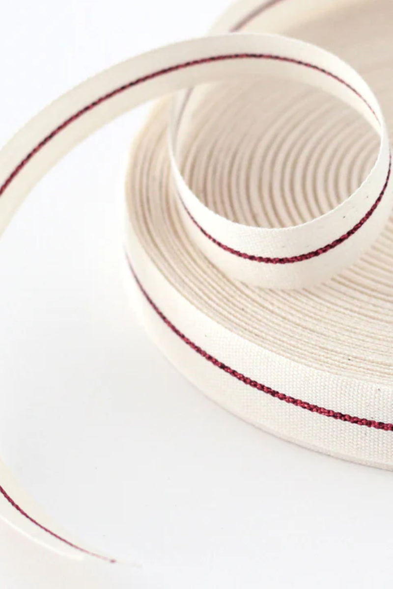 Studio Carta Metallic Line Ribbon - Natural/Red – Queen of Hearts and ...