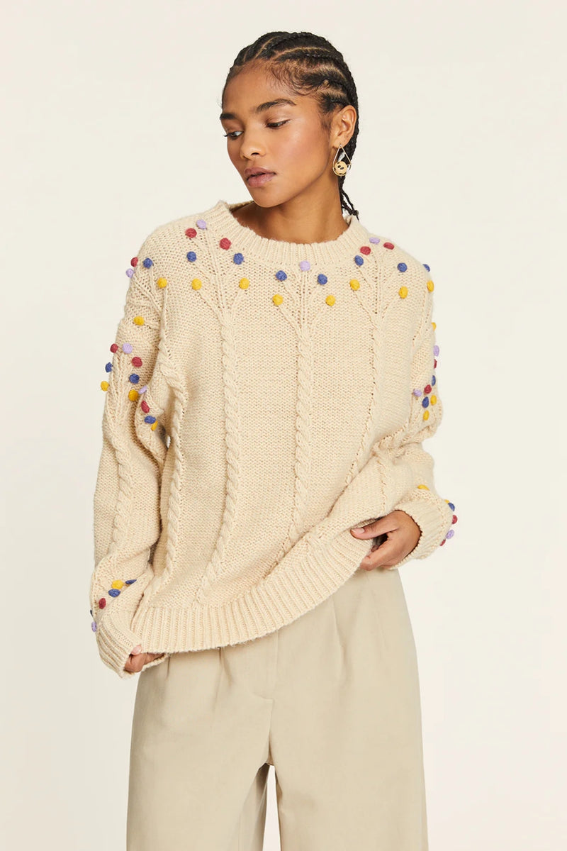 Pepaloves Pom Pom Sweater - Crema