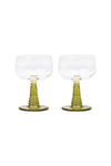 The Romy Set of Wine Glasses - Set of 2 Olive