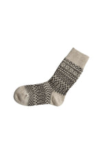 Wool Jacquard Socks - Oatmeal