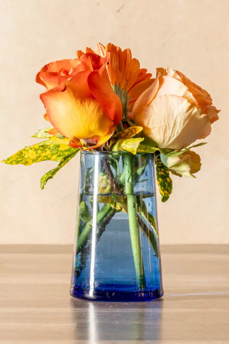 Verve Culture Moroccan Cone Large Glass - Blue