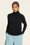 Pepaloves Turtleneck Knit Top - Black