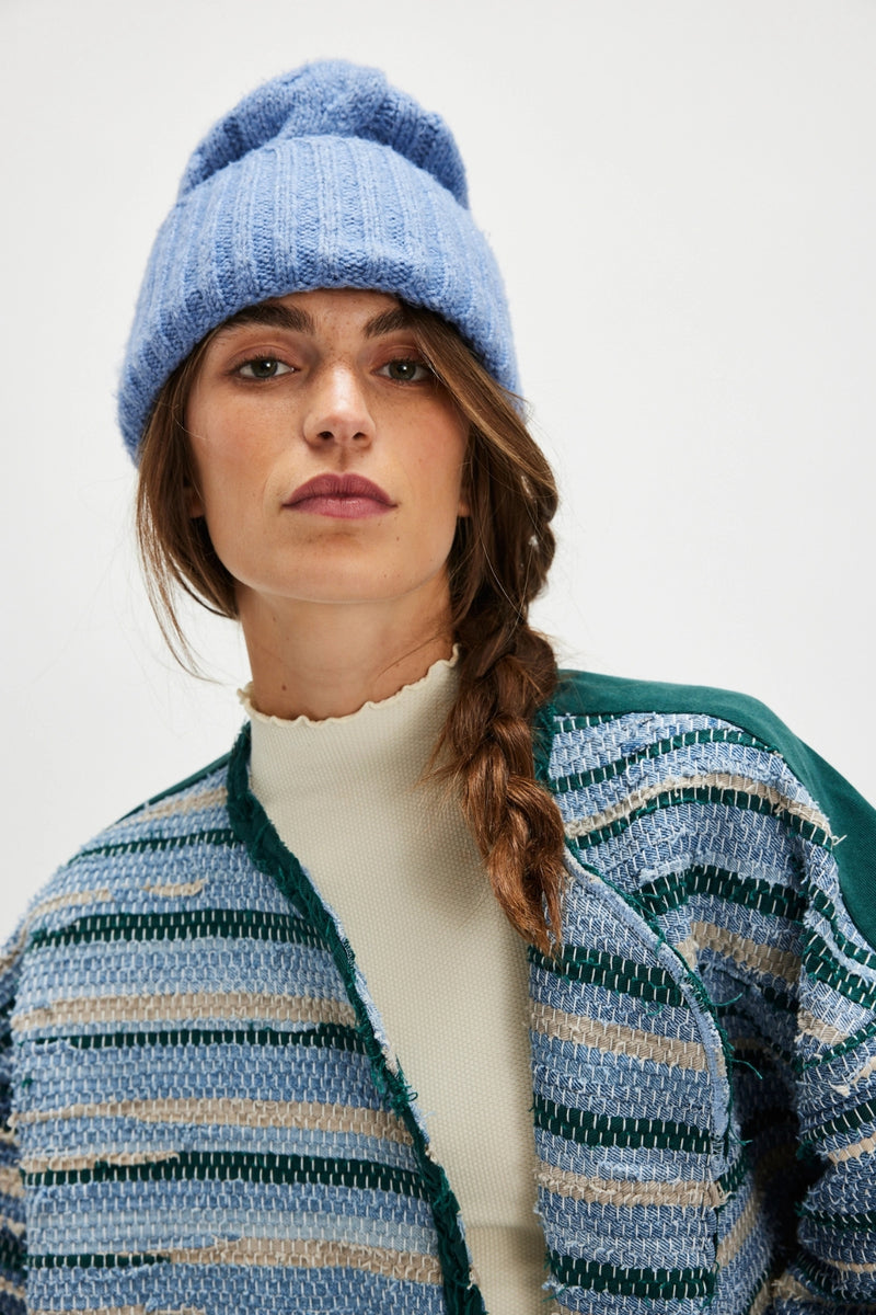Free People Coast Line Beanie - Blue