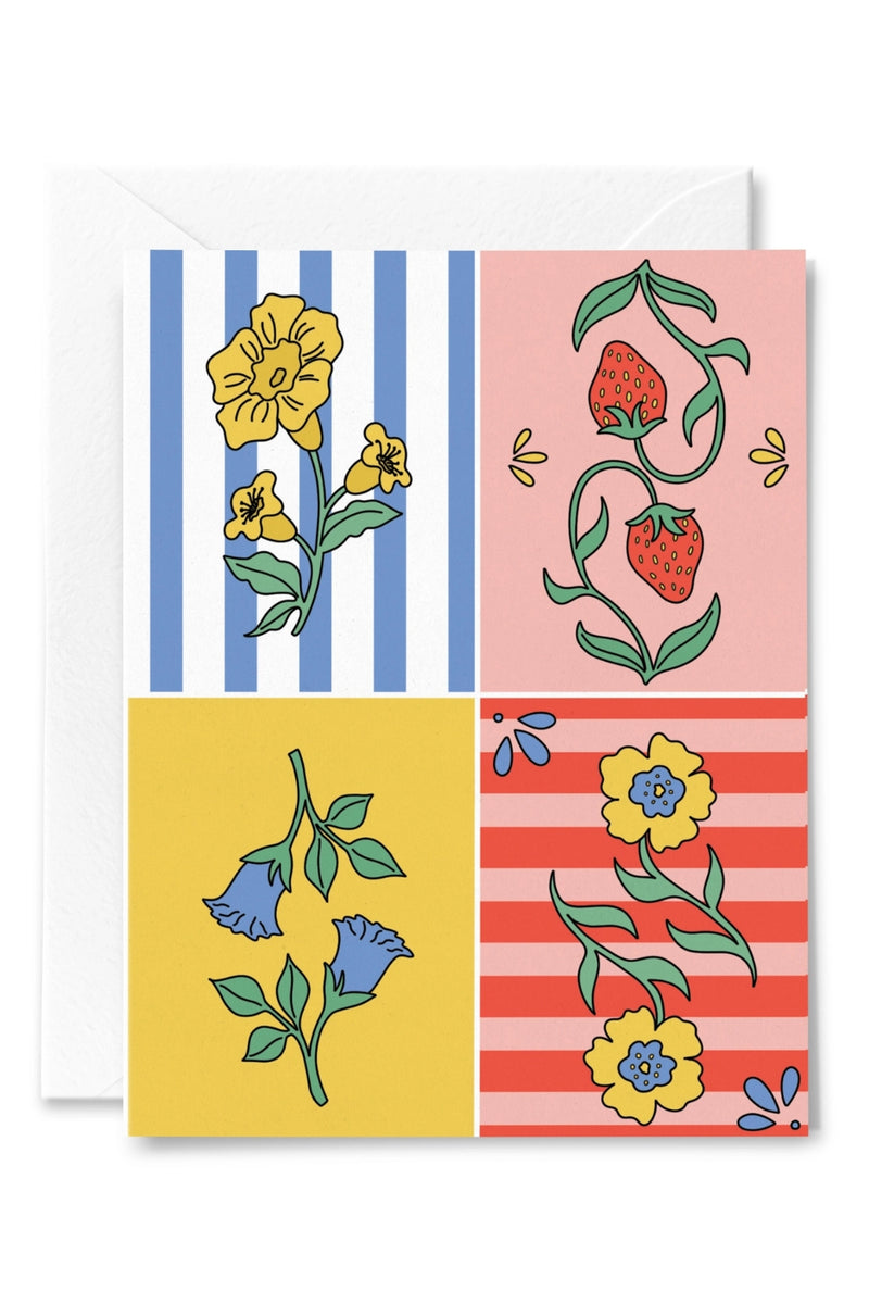 Illustrating Amy Greeting Cards - Patchwork Floral