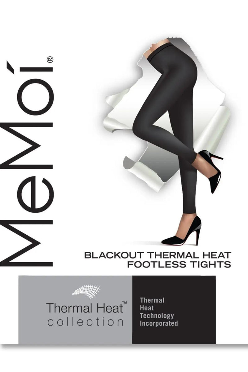MeMoi Blackout Thermal Heat Footless Tights - Black