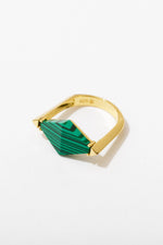 Larissa Loden Malachite 18K Gold Plated Ring - Malachite