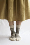 Wool Jacquard Socks - Oatmeal