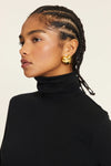 Pepaloves Turtleneck Knit Top - Black