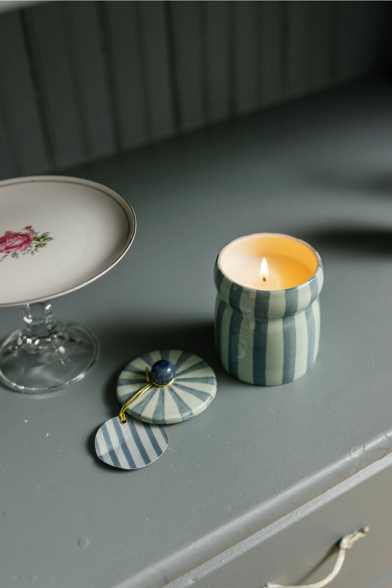 Paddywax Cabana Blue & Navy Candle - Warm Cider