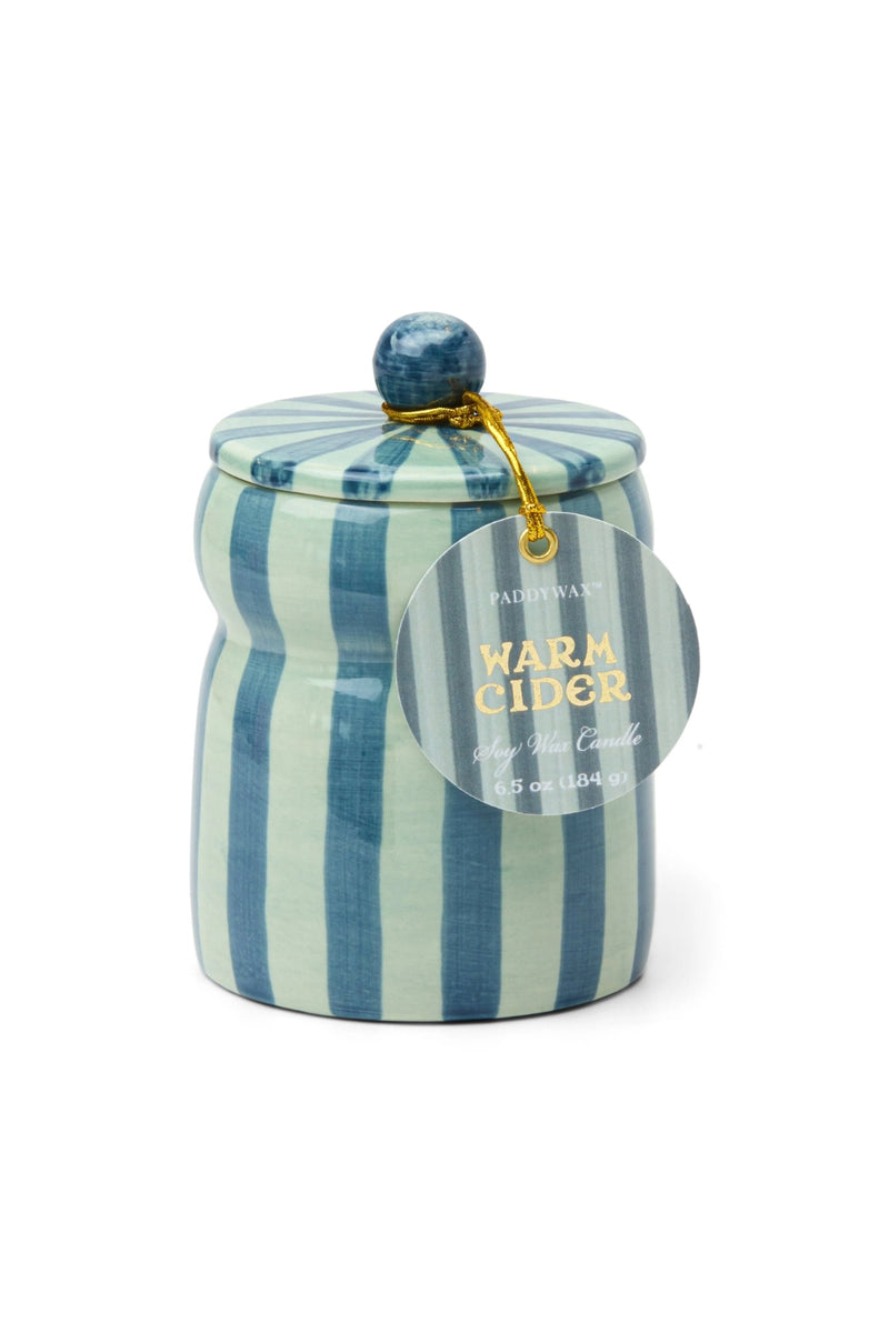 Paddywax Cabana Blue & Navy Candle - Warm Cider