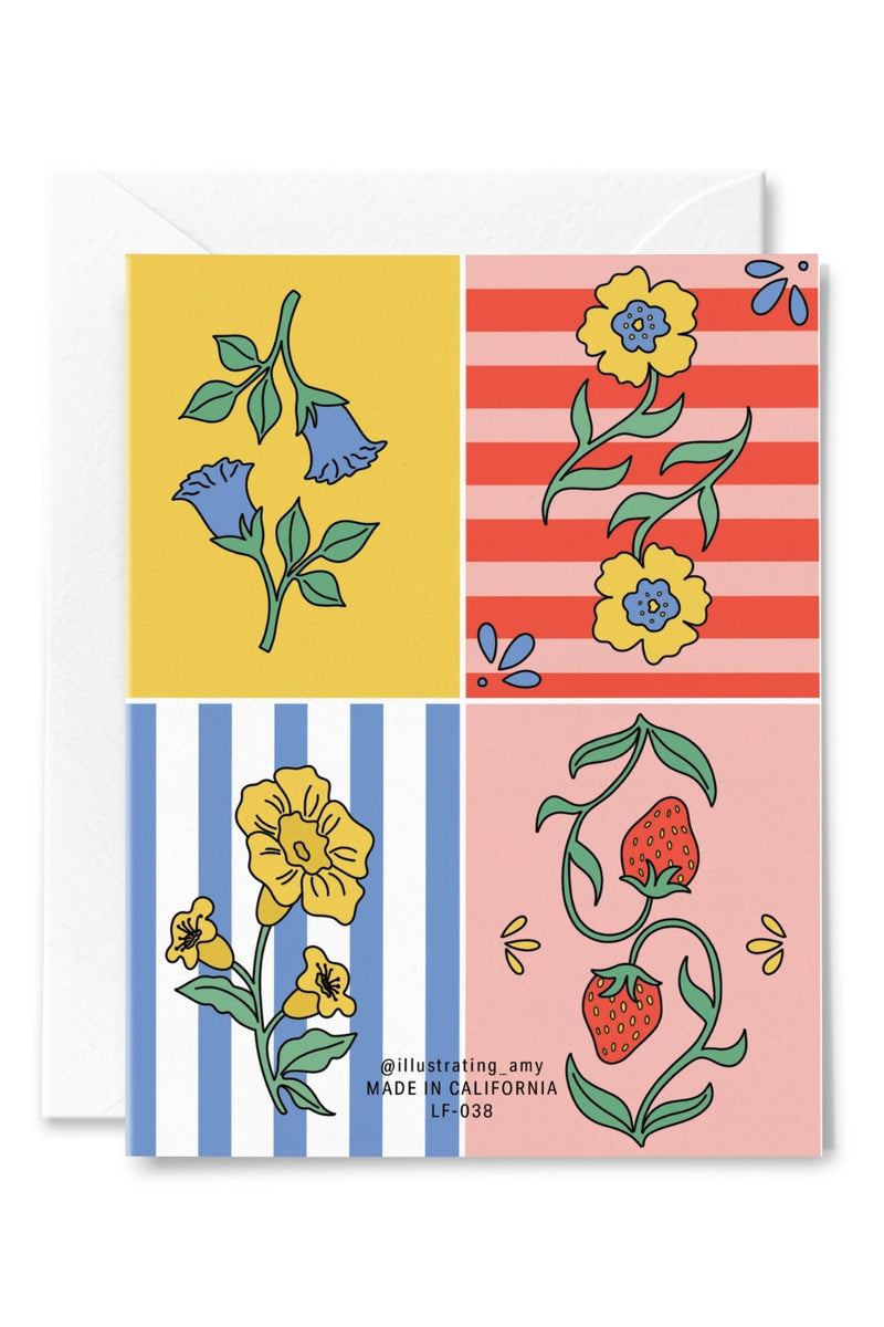 Illustrating Amy Greeting Cards - Patchwork Floral
