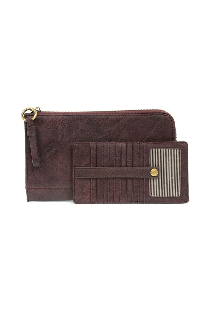 Karina Convertible Wristlet | Crossbody - Aubergine