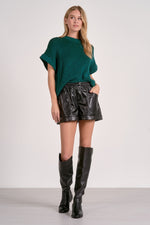 Selina Two-Tone Sweater - Teal + Blue