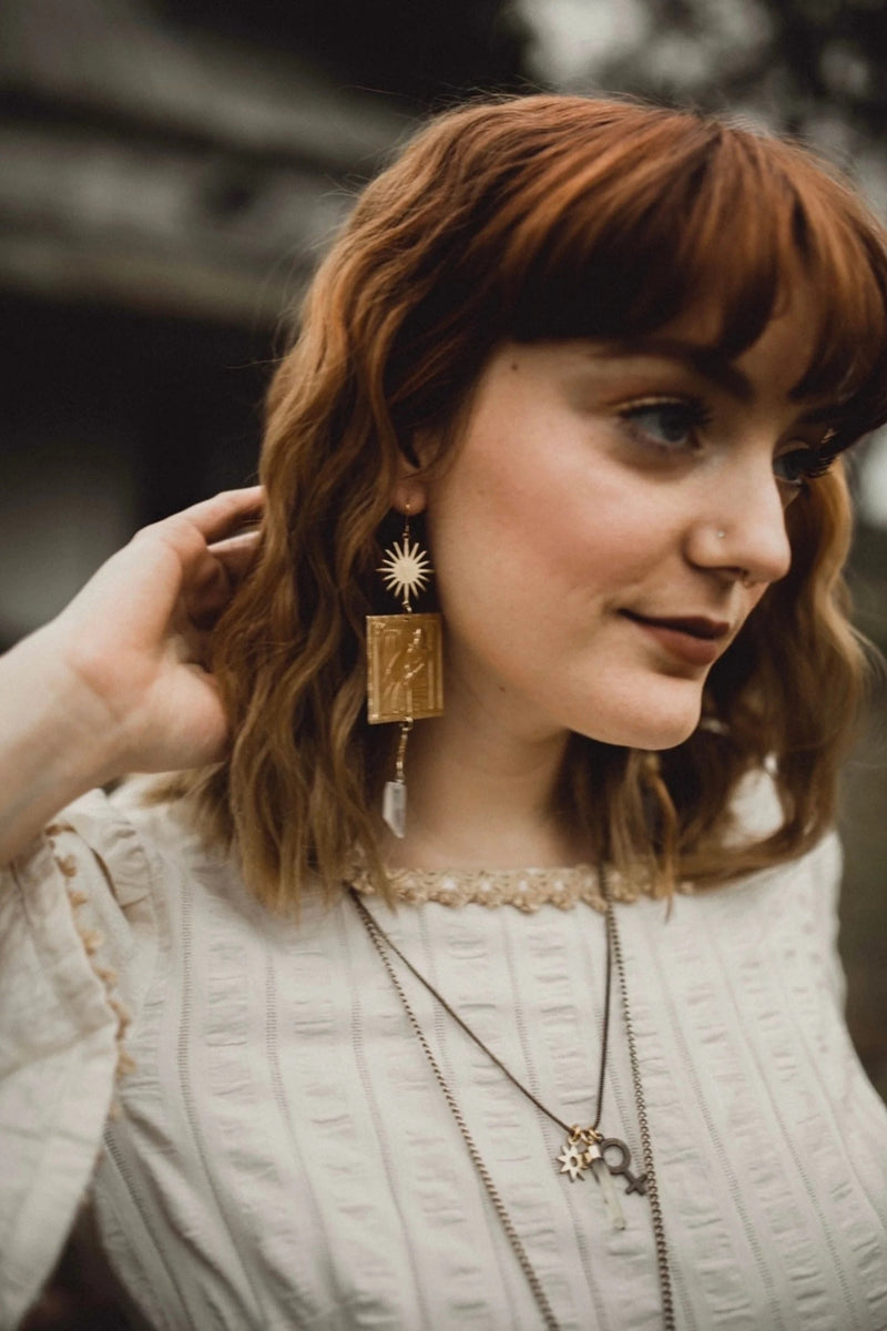 Flatwoods Fawn Sun God Earrings
