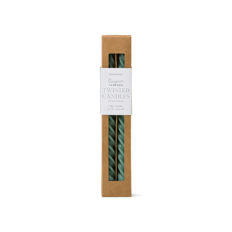 Paddywax Cypress & Fir Holiday Twisted Tapers