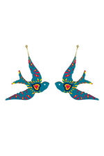 Le Chic Miami Turquoise Sparrow Hoop Earrings