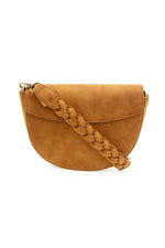 Luna Crescent Crossbody with Braided Handle Toffee