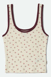 Brixton Off Duty A-Tank - Floral Pointelle