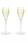 Angled Stemmed Crystal Prosecco Glass