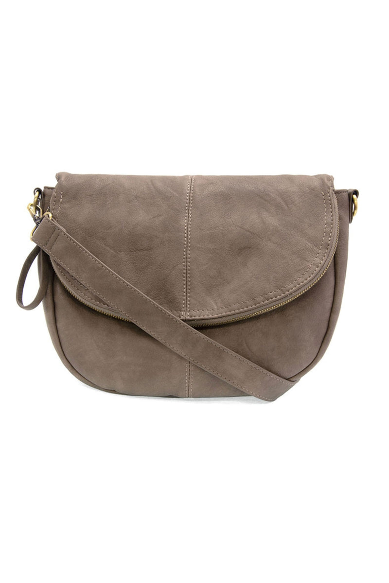 Selma Saddle Crossbody Bag Dark Taupe